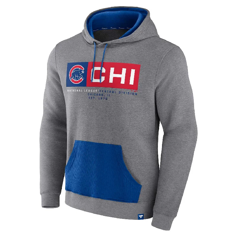 Chicago Cubs Iconic Ribbed Fleece Hooded Sweatshirt Adventure