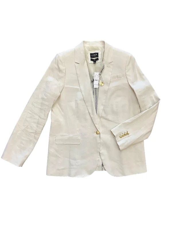 Blazer By J. Crew In Cream, Size: 14T Polished Men's Satin