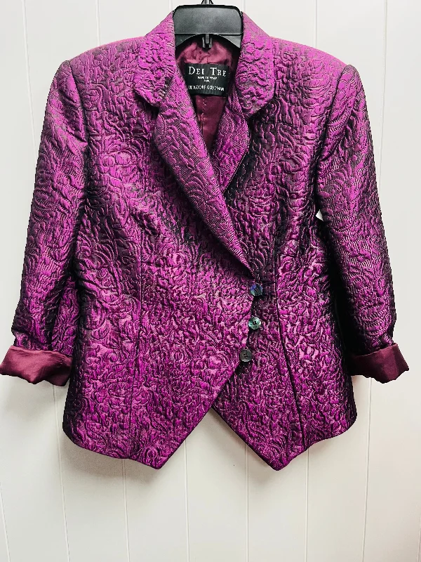 Blazer By bergdorf goodman In Purple, Size: M Casual Men's Loose