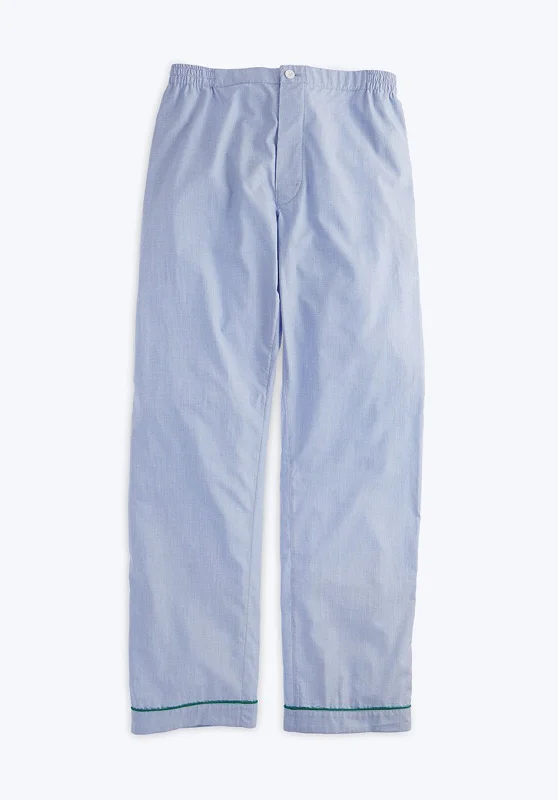 Marcel Pajama Pant in Blue End on End Elegant Men's Formal 