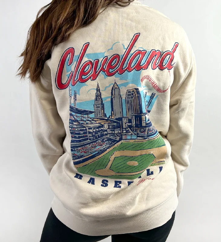 Cleveland Baseball Summer Crew Sweatshirt Bold Men's Animal