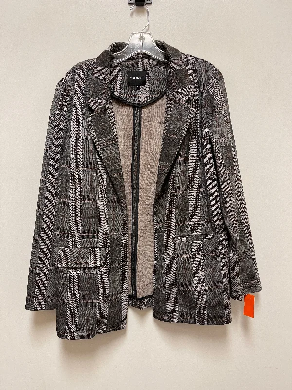 Blazer By Liverpool In Grey, Size: M Sleek Men's Metallic