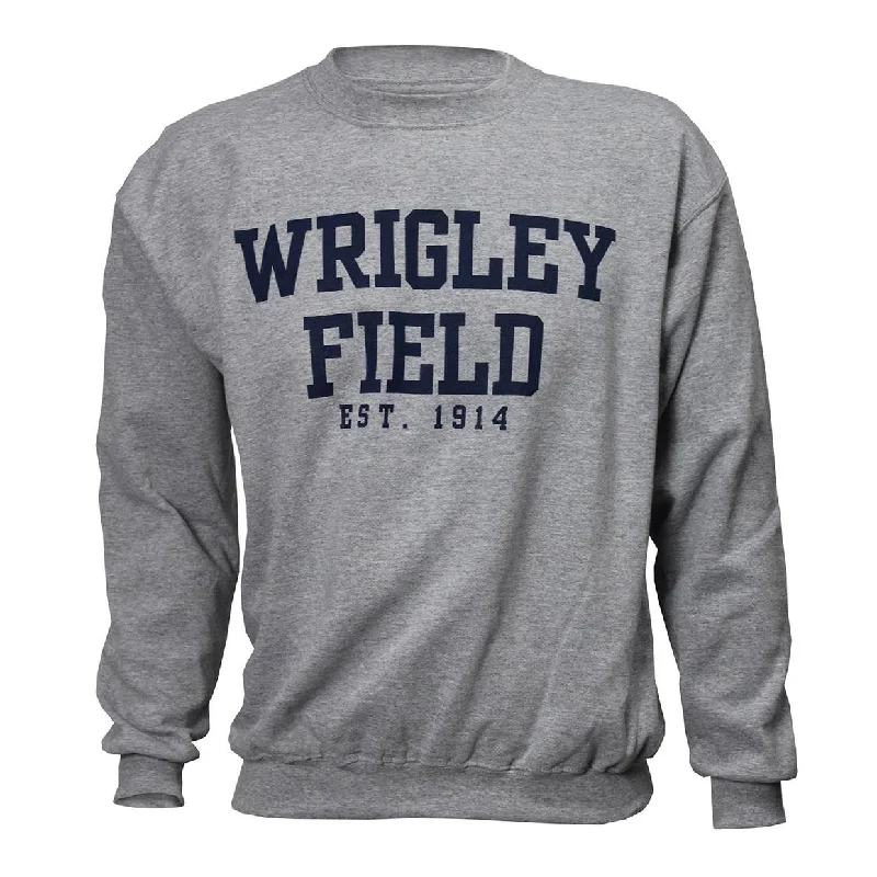 Wrigley Field Est. Grey Core Crew Sweatshirt Dynamic Men's Moto