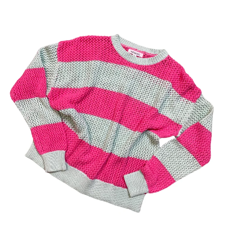 Crochet Multi-Striped Sweater - Mint/Punch Refined Men's Classic 