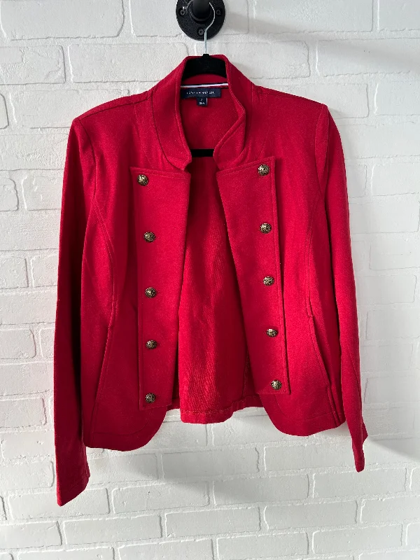 Blazer By Tommy Hilfiger In Red, Size: M Trendy Men's Oversized