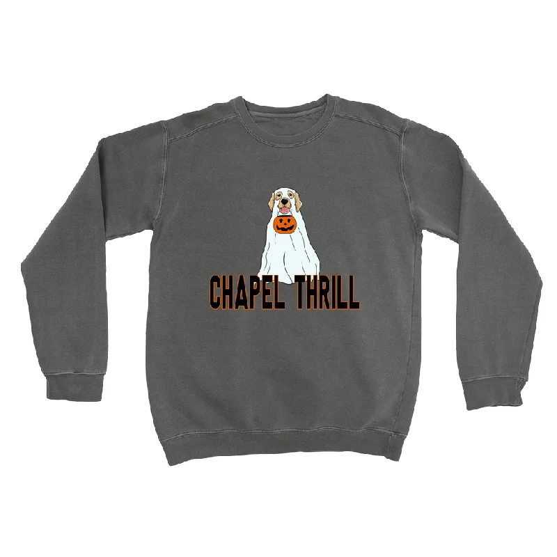 Chapel Thrill Ghost Dog Comfort Colors Adult Sweatshirt Sleek Men's Contemporary 