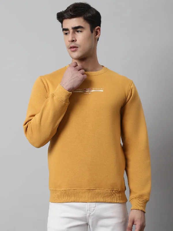 Mens Mustard Sweatshirt Sharp Men's Italian