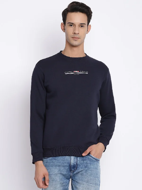 Men Navy Sweatshirt British Gentleman Style