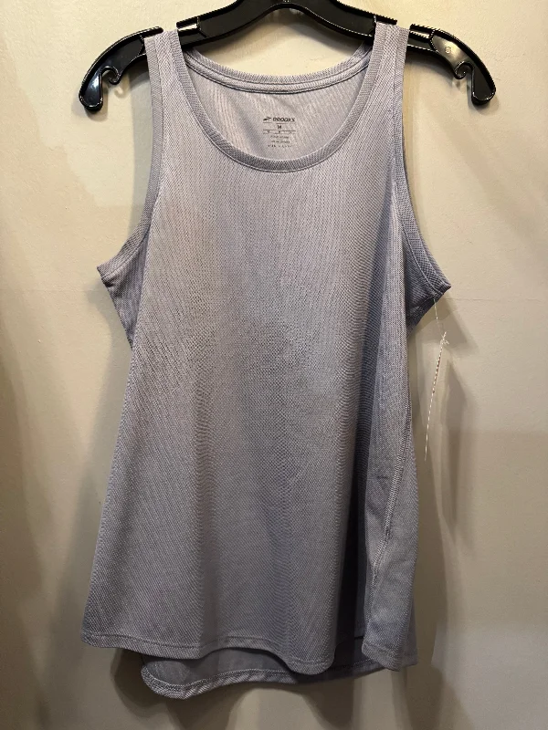 Athletic Tank Top By Brooks In Grey, Size: M Streetwear Style