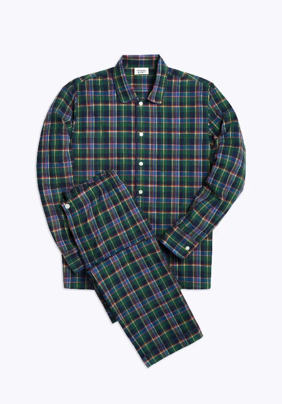 Henry Pajama Set in Multi Madras Plaid Artistic Men's Avant