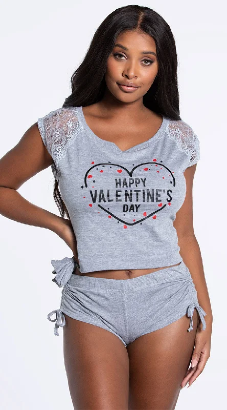 Happy V Day Pajama Short Set Hip Men's Urban