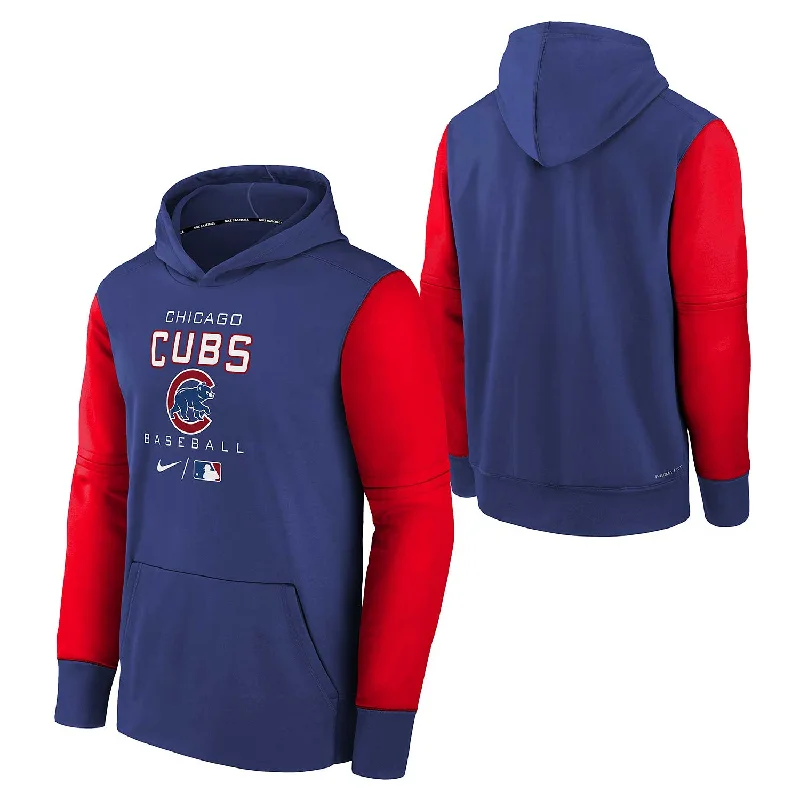 Chicago Cubs Youth Nike AC Therma Hooded Sweatshirt Elegant Men's Formal 