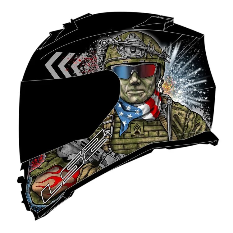 LS2 Assault Commando Graphic Unique Men's Upcycled