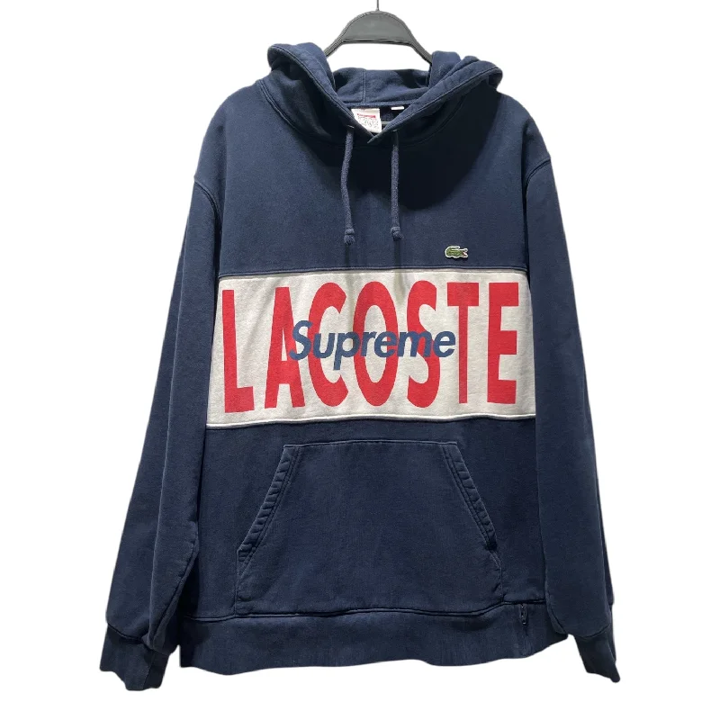 Supreme/LACOSTE/Hoodie/L/Cotton/NVY/ Business