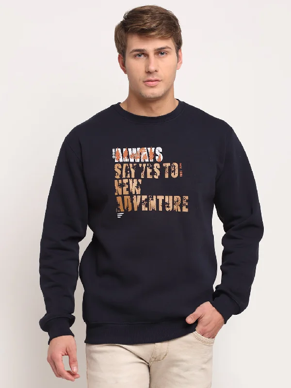 Navy Sweatshirt for Men's Sharp Men's Italian