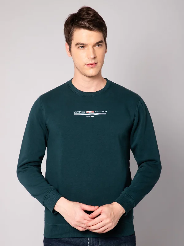 Mens Teal Sweatshirt Cozy Men's Winter