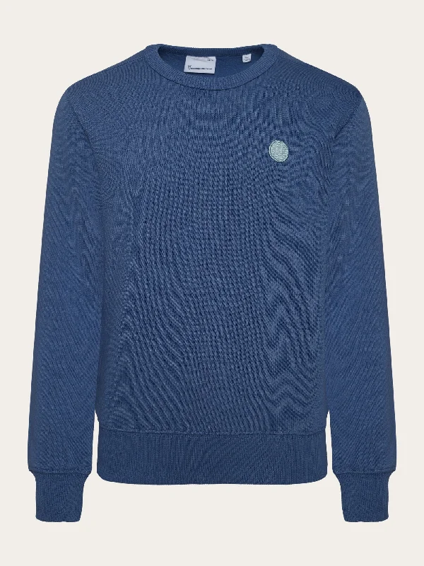 Badge crew neck sweat - Moonlight Blue Cclassic Men's Tweed