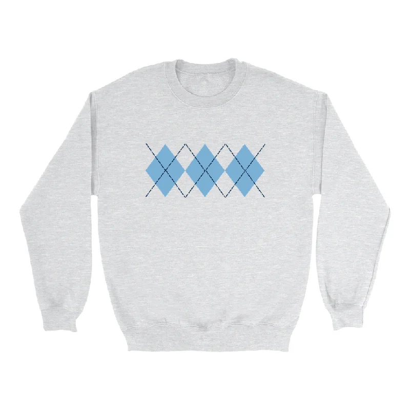 Carolina Argyle Simple Front and Back Design Adult Sweatshirt Practical Men's Multi